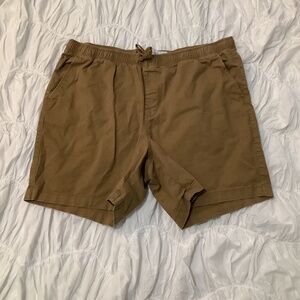 Brown Canvas Shorts